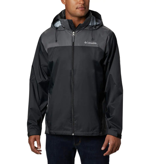 Columbia Mens Glennaker Lake Rain Jacket Black/Grill 1X